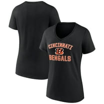Women's Black Cincinnati Bengals Victory Arch Team V-Neck T-Shirt