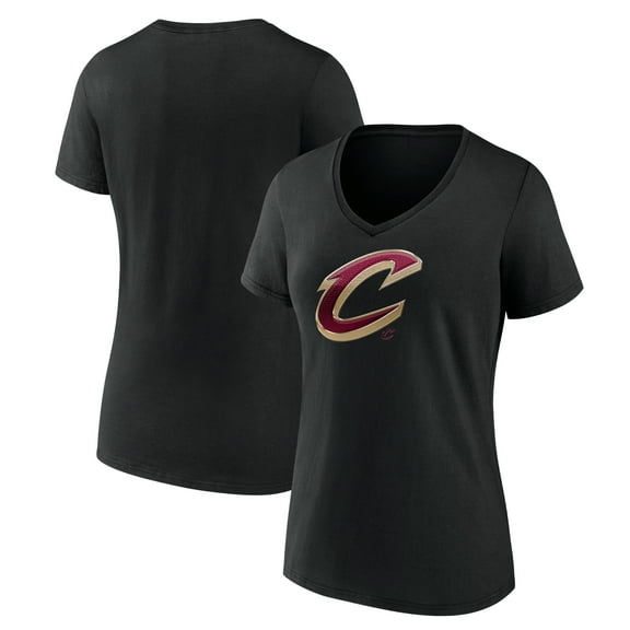 Women's Black Cleveland Cavaliers Midnight Mascot V-Neck T-Shirt