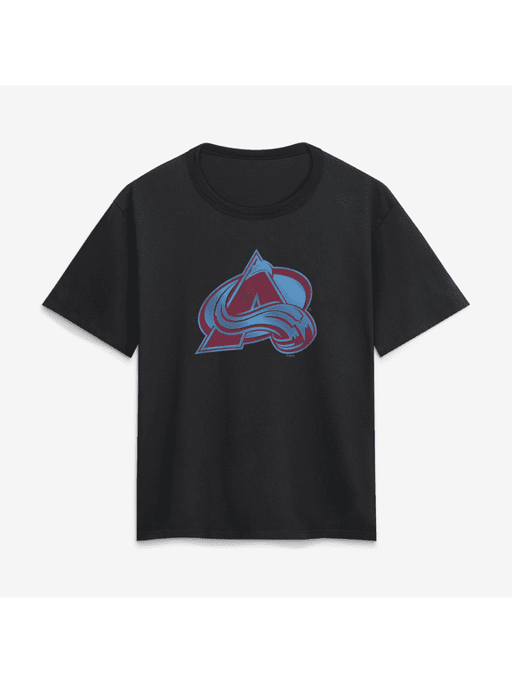 Women's Black Colorado Avalanche Metallic Mascot T-Shirt