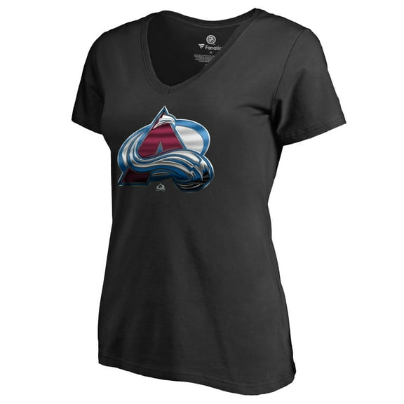 Women's Black Colorado Avalanche Midnight Mascot V-Neck T-Shirt