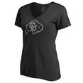 thumbnail image 1 of Women's Black Colorado Buffaloes Static Logo V-Neck T-Shirt, 1 of 3
