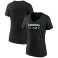 thumbnail image 1 of Women's Black Colorado Rapids Team City Pride Logo - V-Neck T-Shirt, 1 of 3