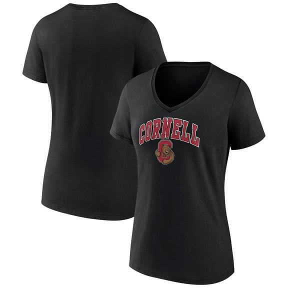 Women's Black Cornell Big Red Campus V-Neck T-Shirt