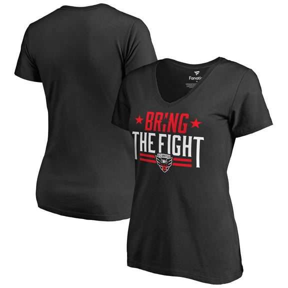 Women's Black D.C. United Bring The Fight V-Neck T-Shirt