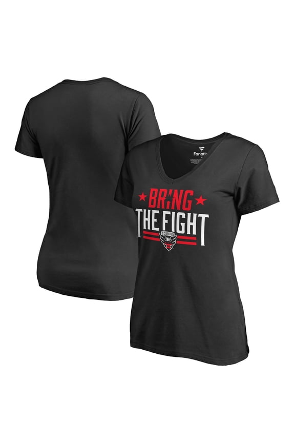 Women's Black D.C. United Bring The Fight V-Neck T-Shirt
