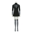 thumbnail image 1 of Women's Black Dress with Striped Socks Halloween Carnival Puppet Costume, 1 of 10