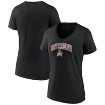 Women's Black ECU Pirates Campus V-Neck T-Shirt