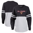 thumbnail image 1 of Women's Black El Paso Chihuahuas Retro Jersey Long Sleeve Pom Pom T-Shirt, 1 of 3