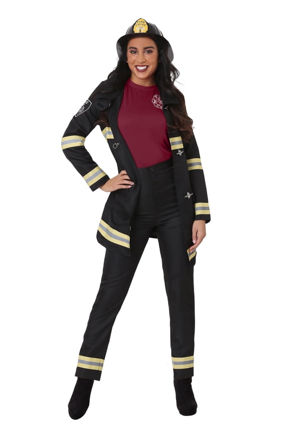 Women's Black Firefighter Costume
