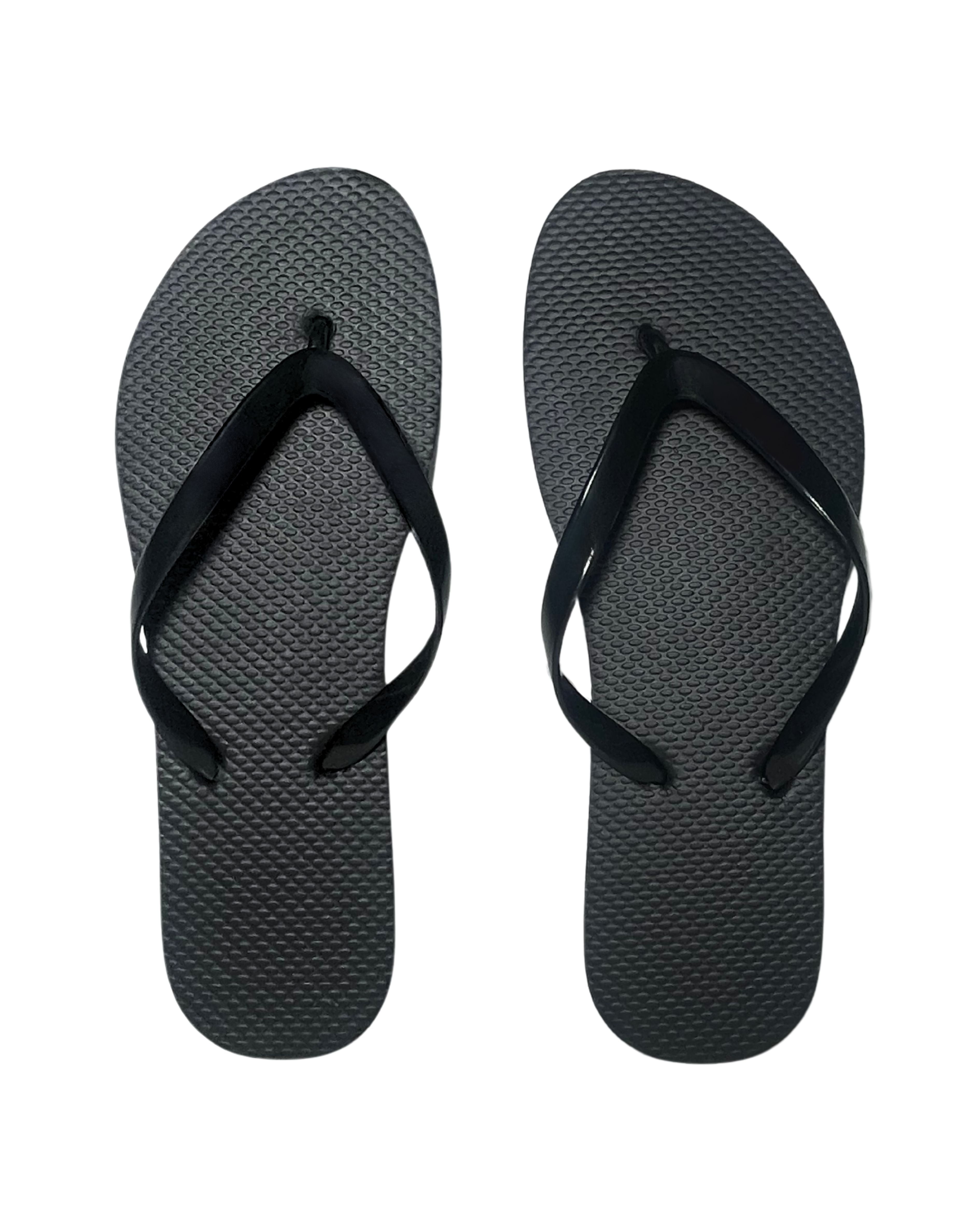 Women's Black Flip Flops, Medium - Walmart.com