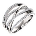 thumbnail image 1 of New Women's Black Gem Ring Cubic Zirconia Rings Diamond Multi Row Ring, 1 of 1