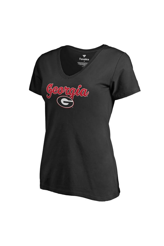 Women's Black Georgia Bulldogs Freehand T-Shirt