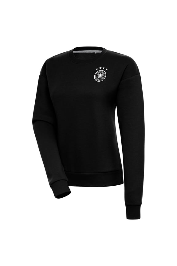 Women's Black Germany National Team Takeover Crewneck Pullover Sweatshirt