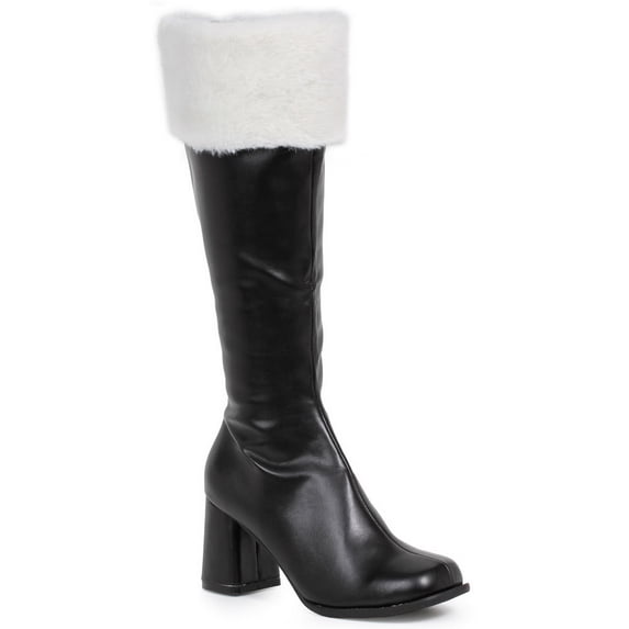 Women's Black Gogo Boots with Faux Fur