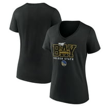 Women's  Black Golden State Warriors Core Hometown Launch V-Neck T-Shirt