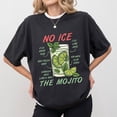 thumbnail image 1 of Women's Black Gray Print Tshirt Graphic Tees Shirts Mojito Recipe Cocktail Design Casual Tops S-5XL, 1 of 5
