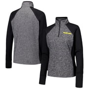 Womens Black/Heather Gray Arizona State Sun Devils Finalist Raglan Quarter-Zip Jacket