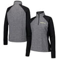 thumbnail image 1 of Women's Black/Heather Gray Washington Huskies Finalist Raglan Quarter-Zip Jacket, 1 of 3
