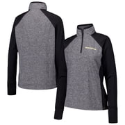 Womens Black/Heather Gray Washington Huskies Finalist Raglan Quarter-Zip Jacket