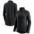 thumbnail image 1 of Women's Black/Heathered Charcoal San Jose Sharks Authentic Pro Travel & Training Raglan Quarter-Zip Jacket, 1 of 3