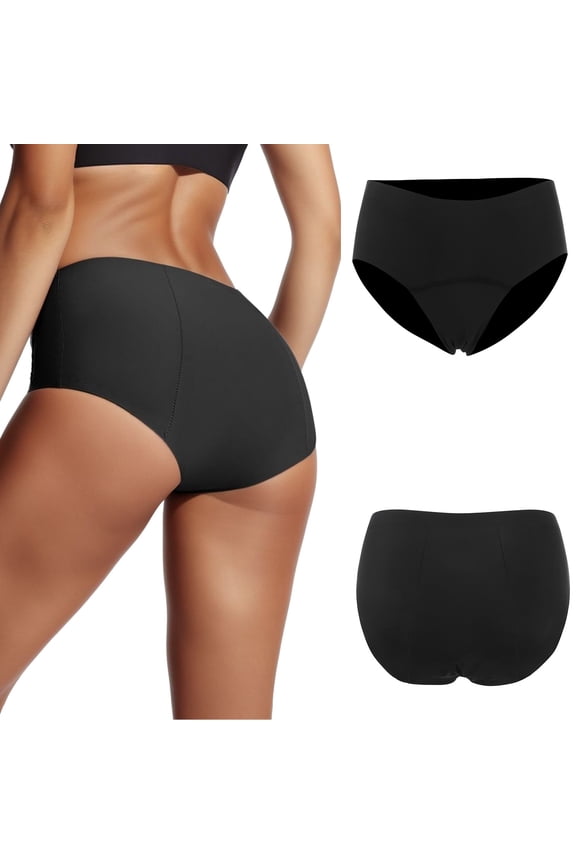 Women's Black High Waisted Bikini Bottoms Retro Basic Full Coverage Swimsuit Mid Waist Bathing Suit Bottom Swim Pants for Women Petite Women plus Size Swimwear Cover up Swim Pants plus Size Maternity