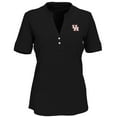 thumbnail image 1 of Women's Black Houston Cougars Strata Textured Henley Shirt, 1 of 1