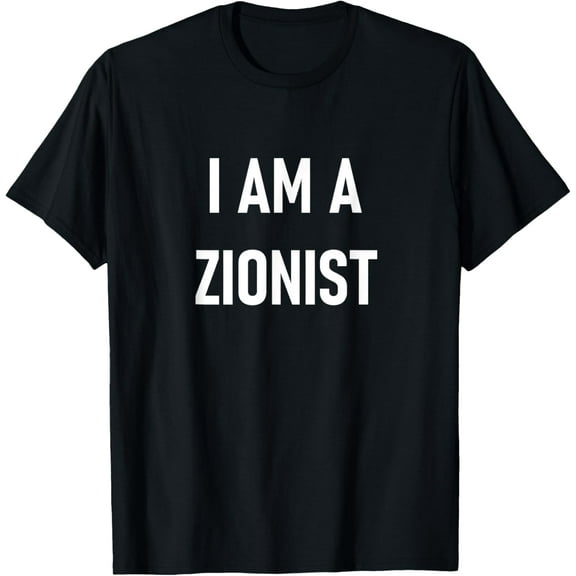 Women's Black I Am a Zionist V-Neck T-Shirt100% cotton