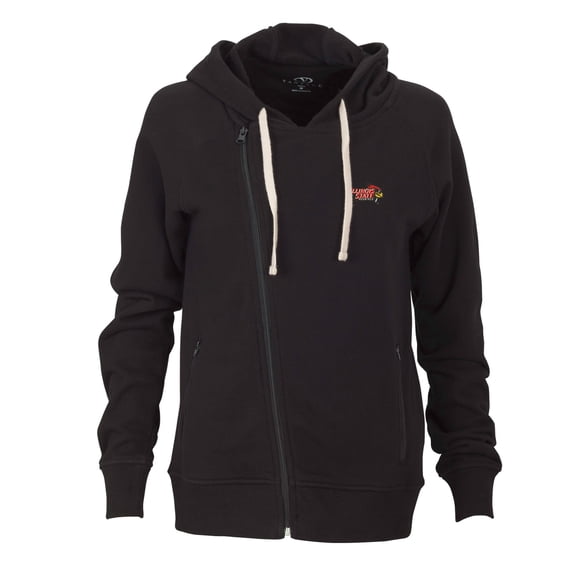 Women's Black Illinois State Redbirds Fleece Moto Jacket