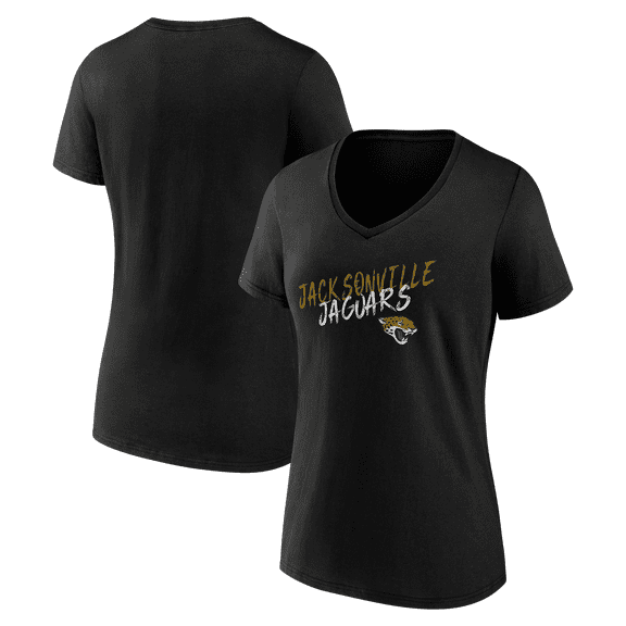 Women's Black Jacksonville Jaguars Hustle V-Neck T-Shirt