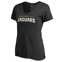 Women's Black Jacksonville Jaguars Wordmark V-Neck T-Shirt