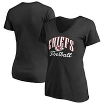 Women's Black Kansas City Chiefs Victory Script V-Neck T-Shirt