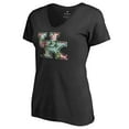 thumbnail image 1 of Women's Black Kentucky Wildcats Lovely V-Neck T-Shirt, 1 of 3