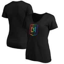 Women's Black LAFC Team Pride Logo V-Neck T-Shirt