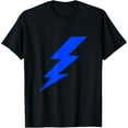 thumbnail image 1 of Women's Black Lightning Bolt T-Shirt - Classic Fit, Short Sleeve, Crew Neck, Collarless, S, 1 of 4