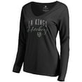 thumbnail image 1 of Women's Black Los Angeles Kings Graceful Long Sleeve V-Neck T-Shirt, 1 of 3
