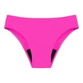 thumbnail image 1 of Women's Black Low Waisted Bikini Bottoms Retro Basic Full Coverage Swimsuit Mid Waist Bathing Suit Bottom, 1 of 5