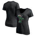 thumbnail image 1 of Women's Black Maine Celtics Midnight Mascot V-Neck T-Shirt, 1 of 3