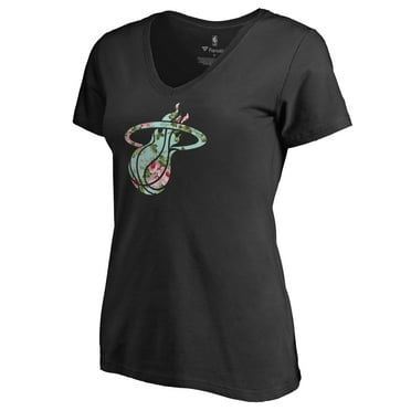 Women's Black Miami Heat Lovely V-Neck T-Shirt