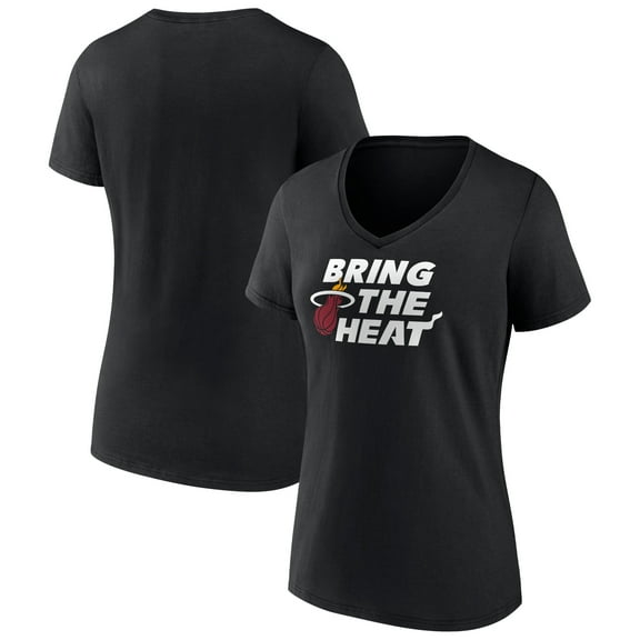 Women's Black Miami Heat Team Pride V-Neck T-Shirt