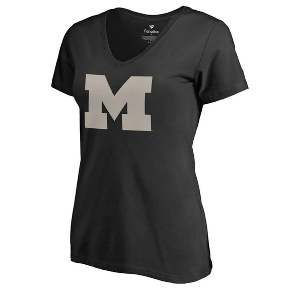 Women's Black Michigan Wolverines Cloak V-Neck T-Shirt