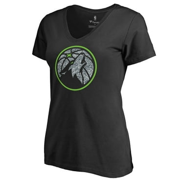 Women's Black Minnesota Timberwolves Static Logo V-Neck T-Shirt