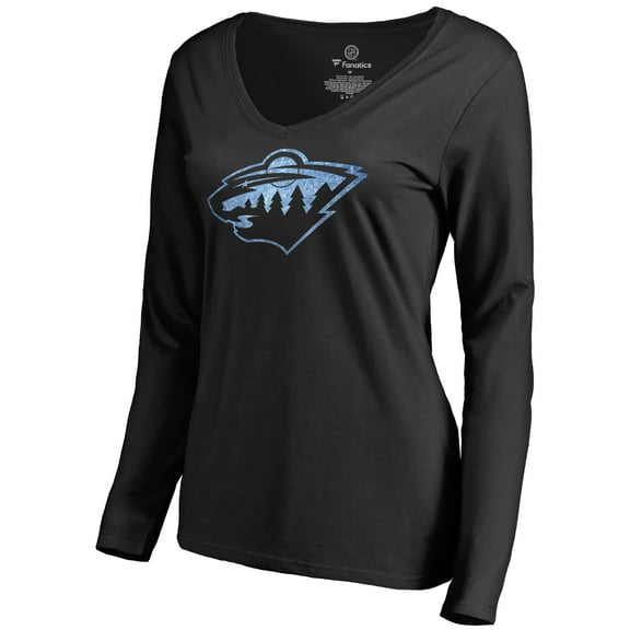 Women's Black Minnesota Wild Pond Hockey Long Sleeve T-Shirt