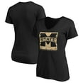thumbnail image 1 of Women's Black Mississippi State Bulldogs OHT Eagle V-Neck T-Shirt, 1 of 3