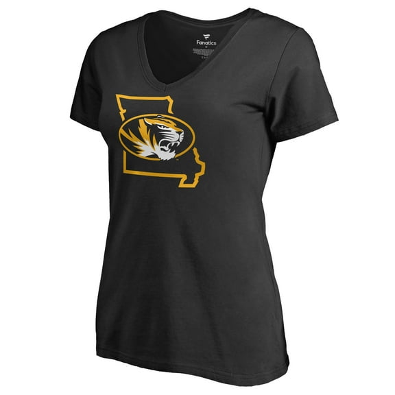 Women's Black Missouri Tigers Tradition State Slim Fit T-Shirt