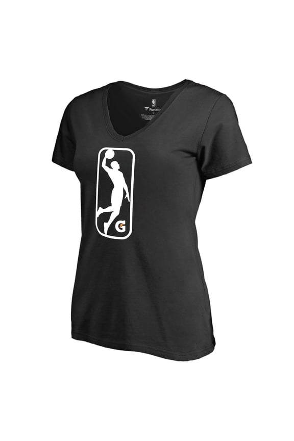 Women's Black NBA G League Primary Logo V-Neck T-Shirt
