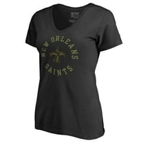 Women's Black New Orleans Saints Camo Collection Liberty V-Neck T-Shirt