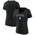 thumbnail image 1 of Women's Black Northwestern Wildcats Campus V-Neck T-Shirt, 1 of 3