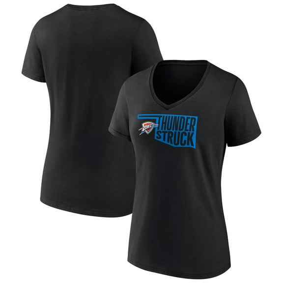 Women's Black Oklahoma City Thunder Team Pride V-Neck T-Shirt