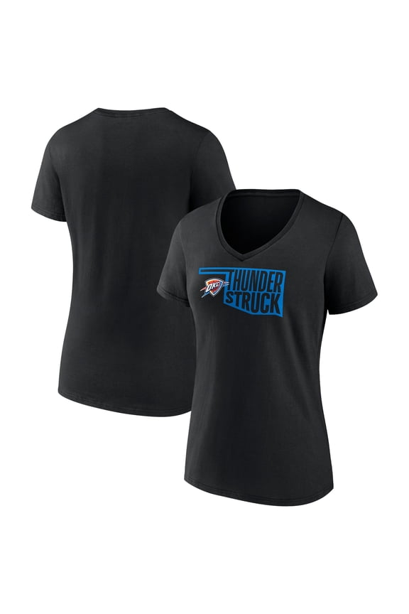 Women's Black Oklahoma City Thunder Team Pride V-Neck T-Shirt