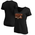 thumbnail image 1 of Women's Black Oregon State Beavers Hometown Collection Wilderness V-Neck T-Shirt, 1 of 3